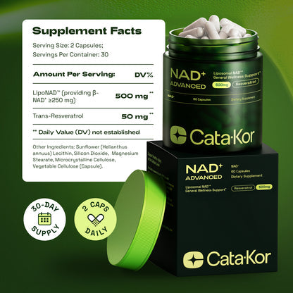 CATA-KOR NAD+ ADVANCED-NADSUPPLEMENT WITH RESVERATROL